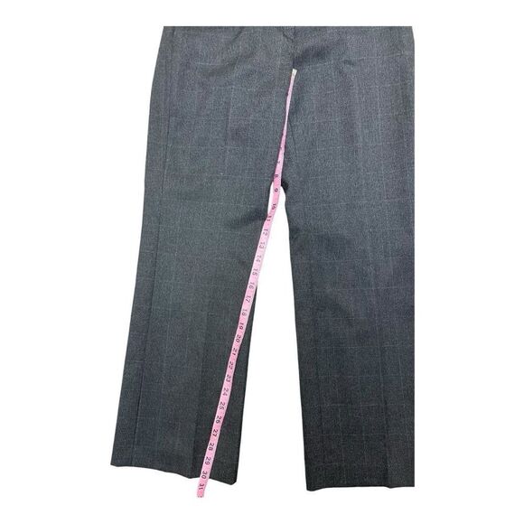 Kasper Charcoal Blazer Trousers Silver Satin Blouse Pantsuit Size 4P Office EUC - Picture 5 of 14